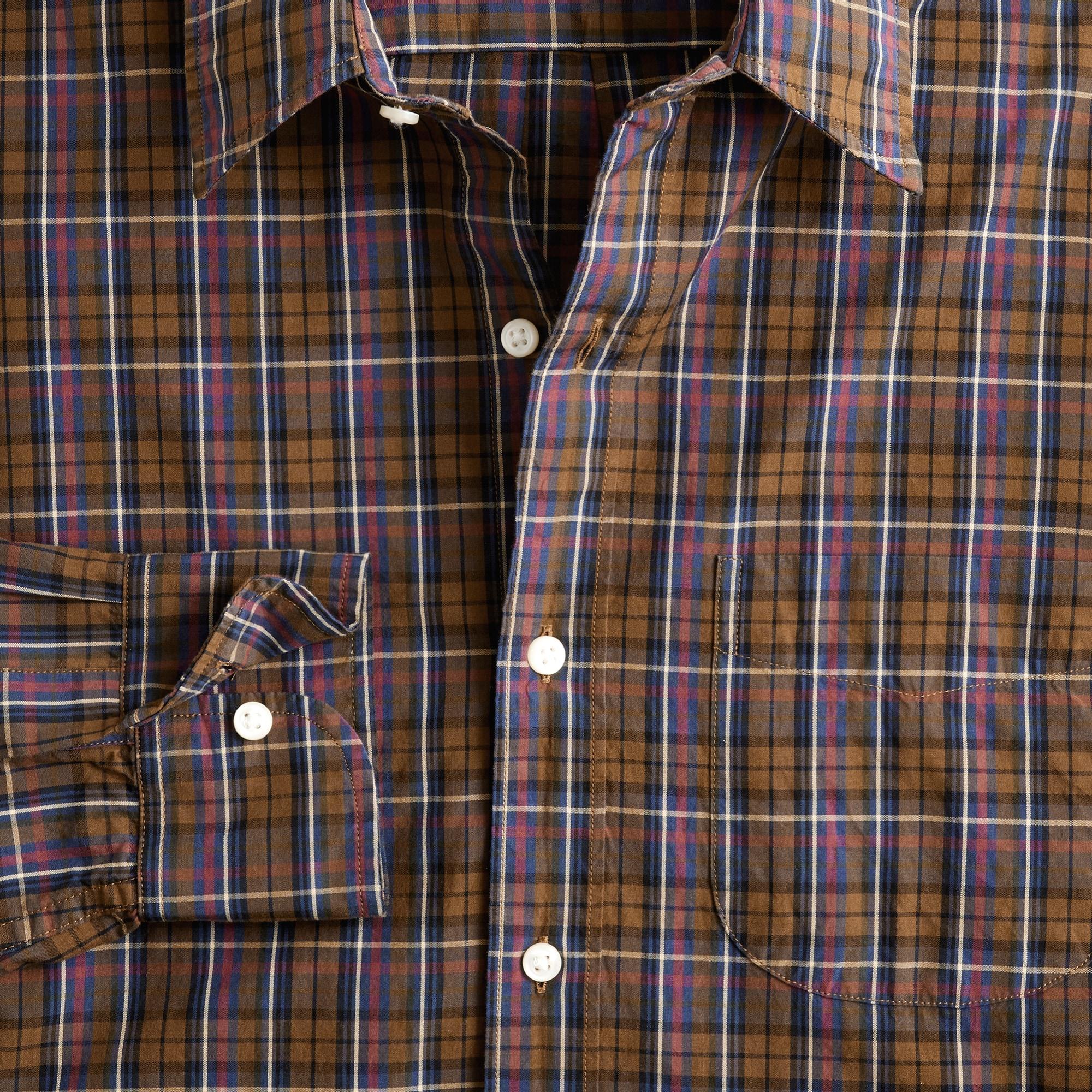 Slim Secret Wash cotton poplin shirt with point collar Product Image