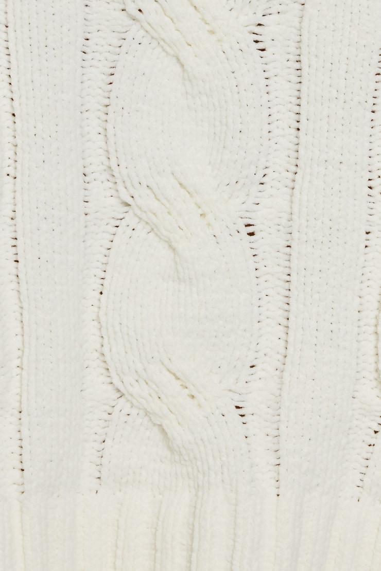 Chenille Cropped Cable Sweater Product Image