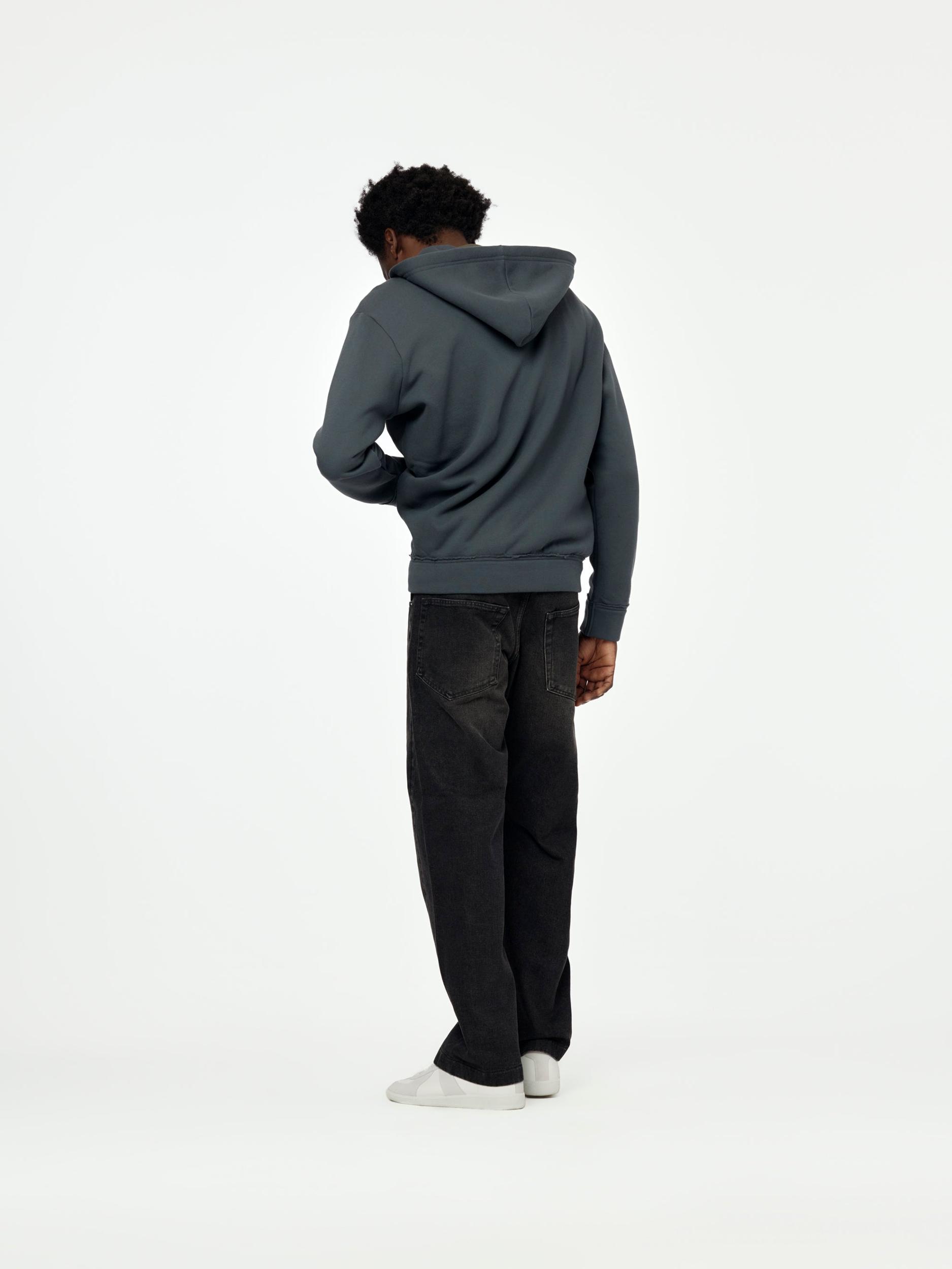 Twisted Zip-Up Hoodie (Charcoal) Product Image