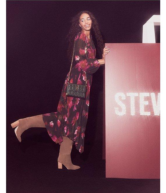 Steve Madden Ari Chiffon Floral Print V-Neck Long Sleeve Maxi Dress Product Image