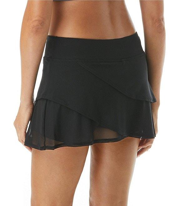 Coco Reef Classic Solids Mesh Layered Swim Skort Product Image