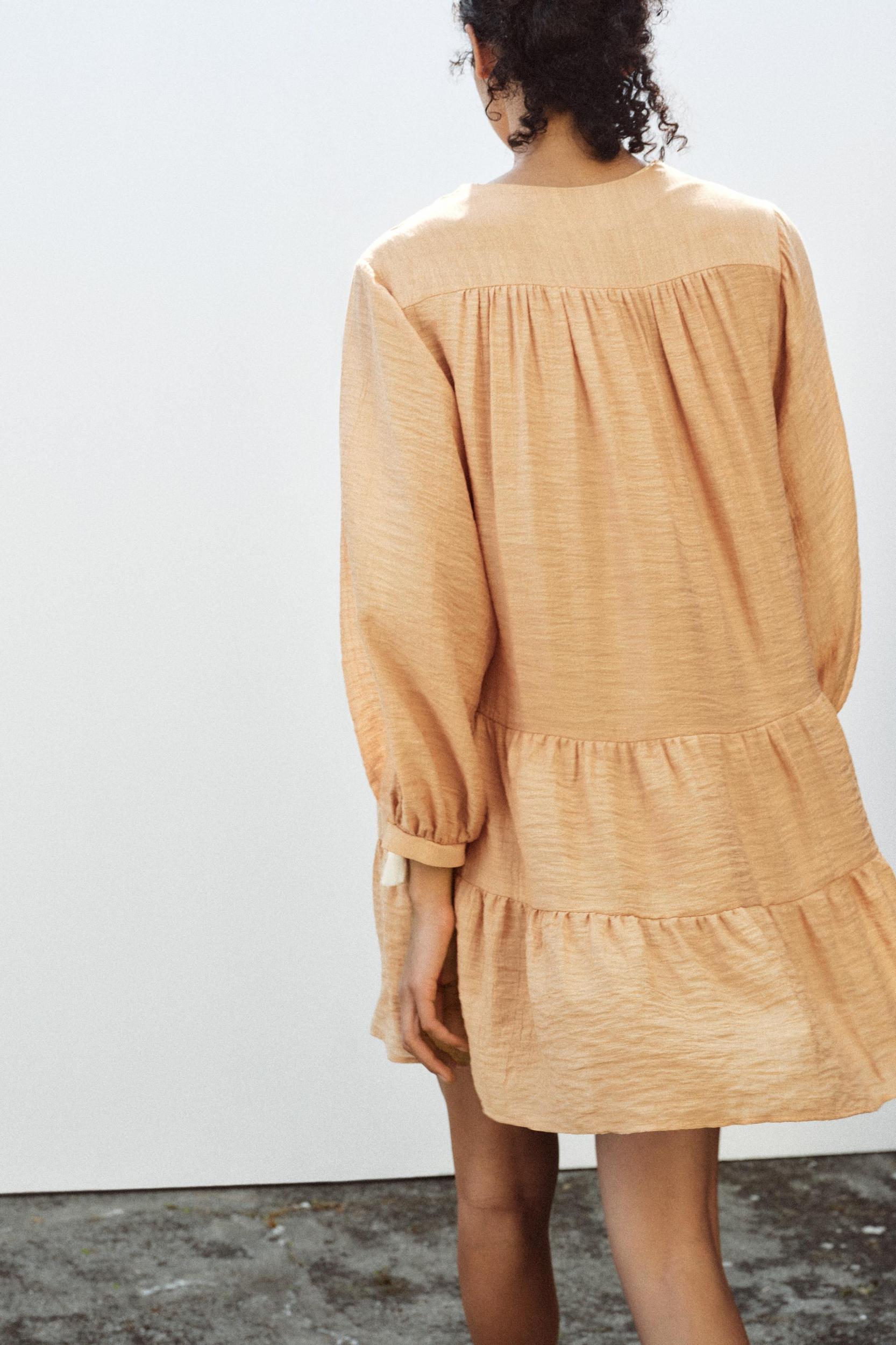 MINI BIB EMBROIDERED DRESS Product Image