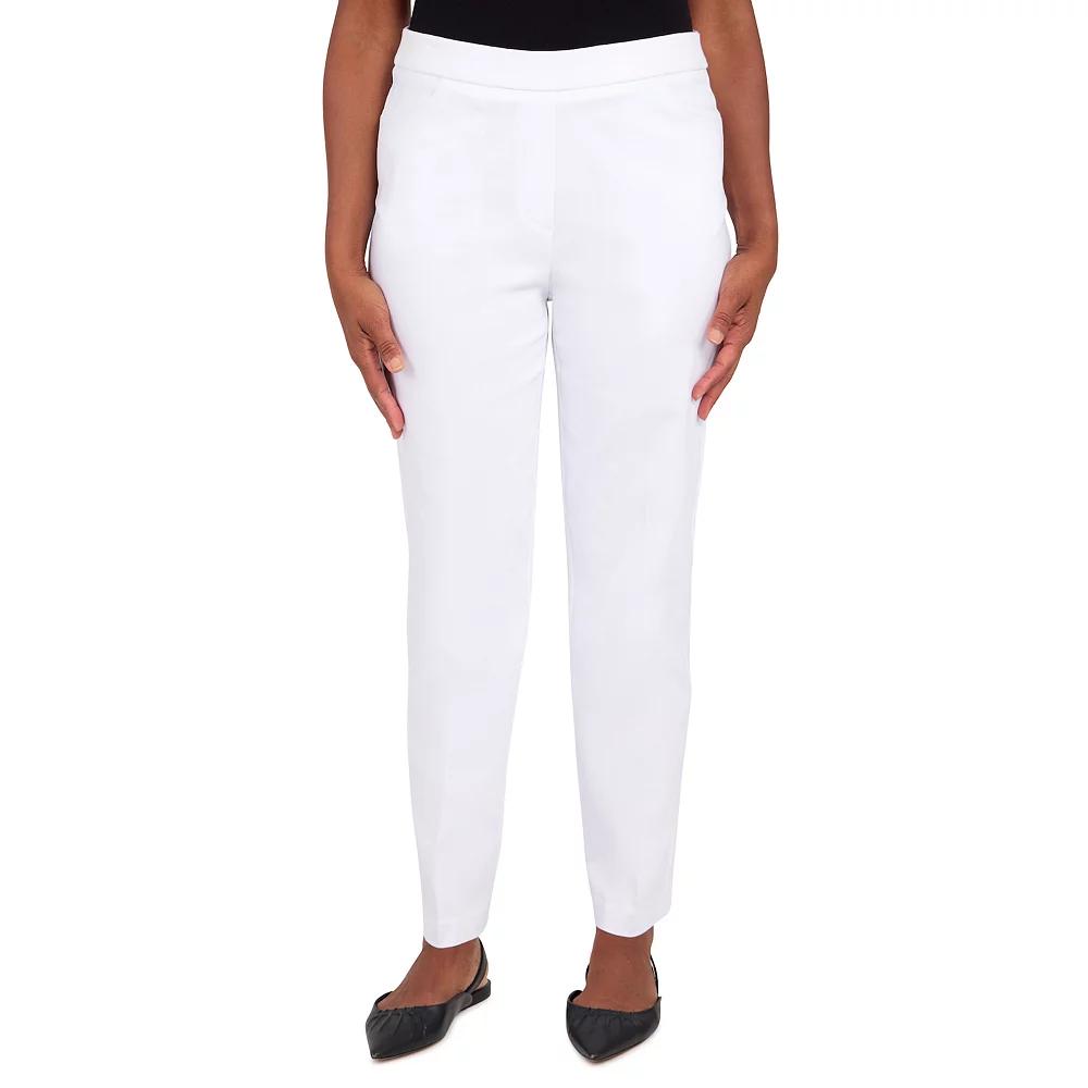 Women's Alfred Dunner Super Stretch Pull-On Straight-Leg Denim Pants,  Product Image