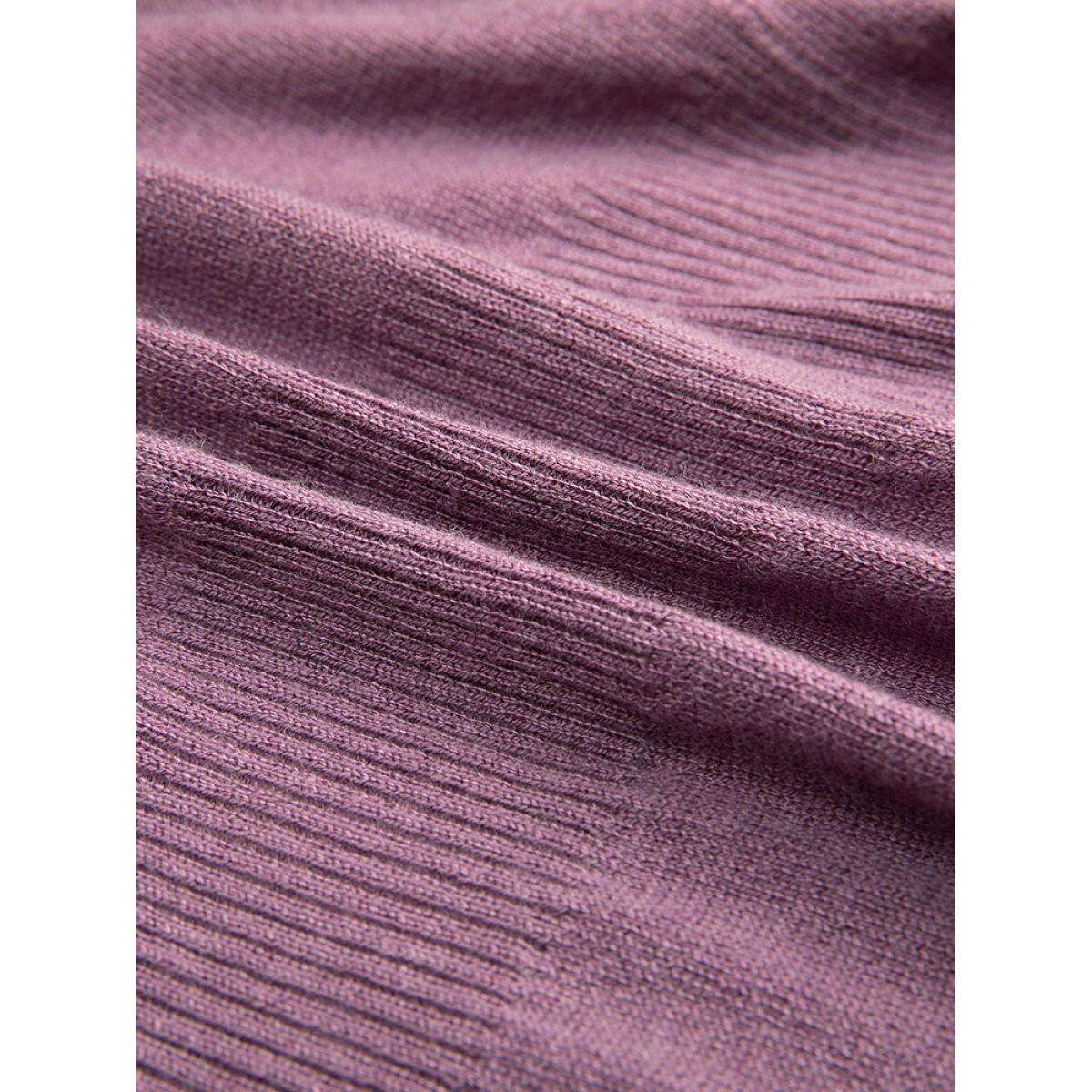 Plus Size Supersoft Essentials Split Hem Open Front Cardigan Mauve Women Casual Loose Long Sleeve Dailywear Cardigans BloomChic 18-20/2X Product Image