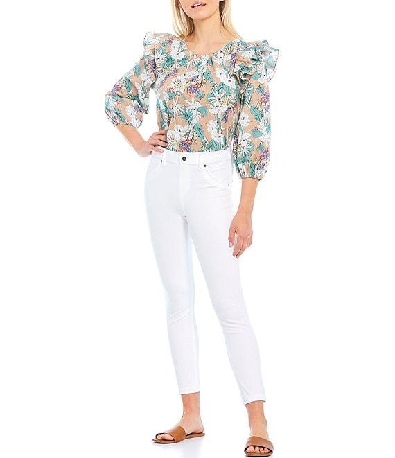 HUE Ultra Soft Denim High Rise Skimmer Crop Jeggings Product Image