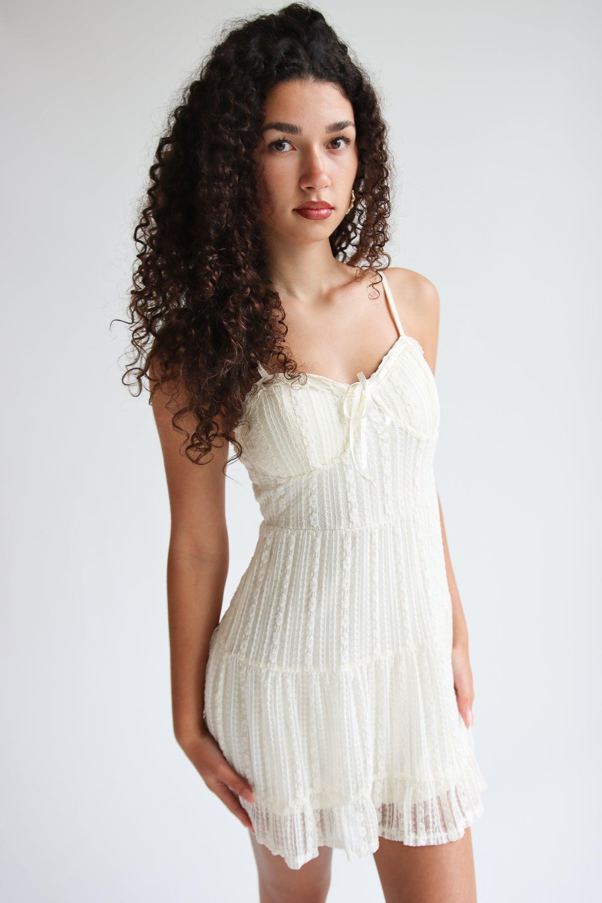 Floral Lace Bustier Mini Dress Product Image