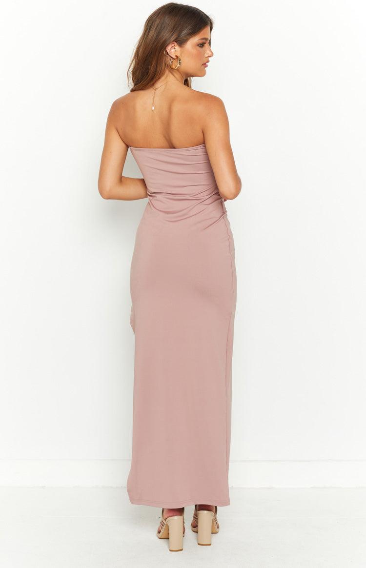 Abelle Light Brown Maxi Bandeau Dress Product Image