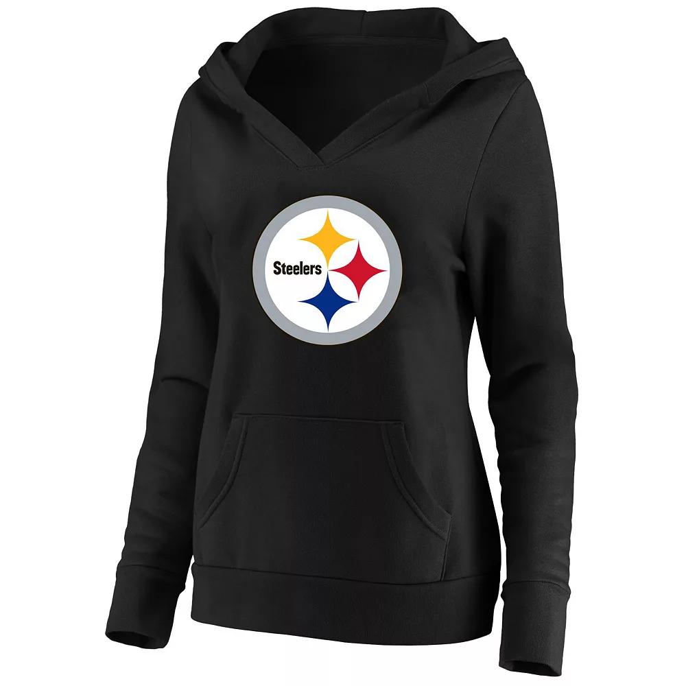 Womens Fanatics Pittsburgh Steelers Plus Size V-Neck Pullover Hoodie Product Image