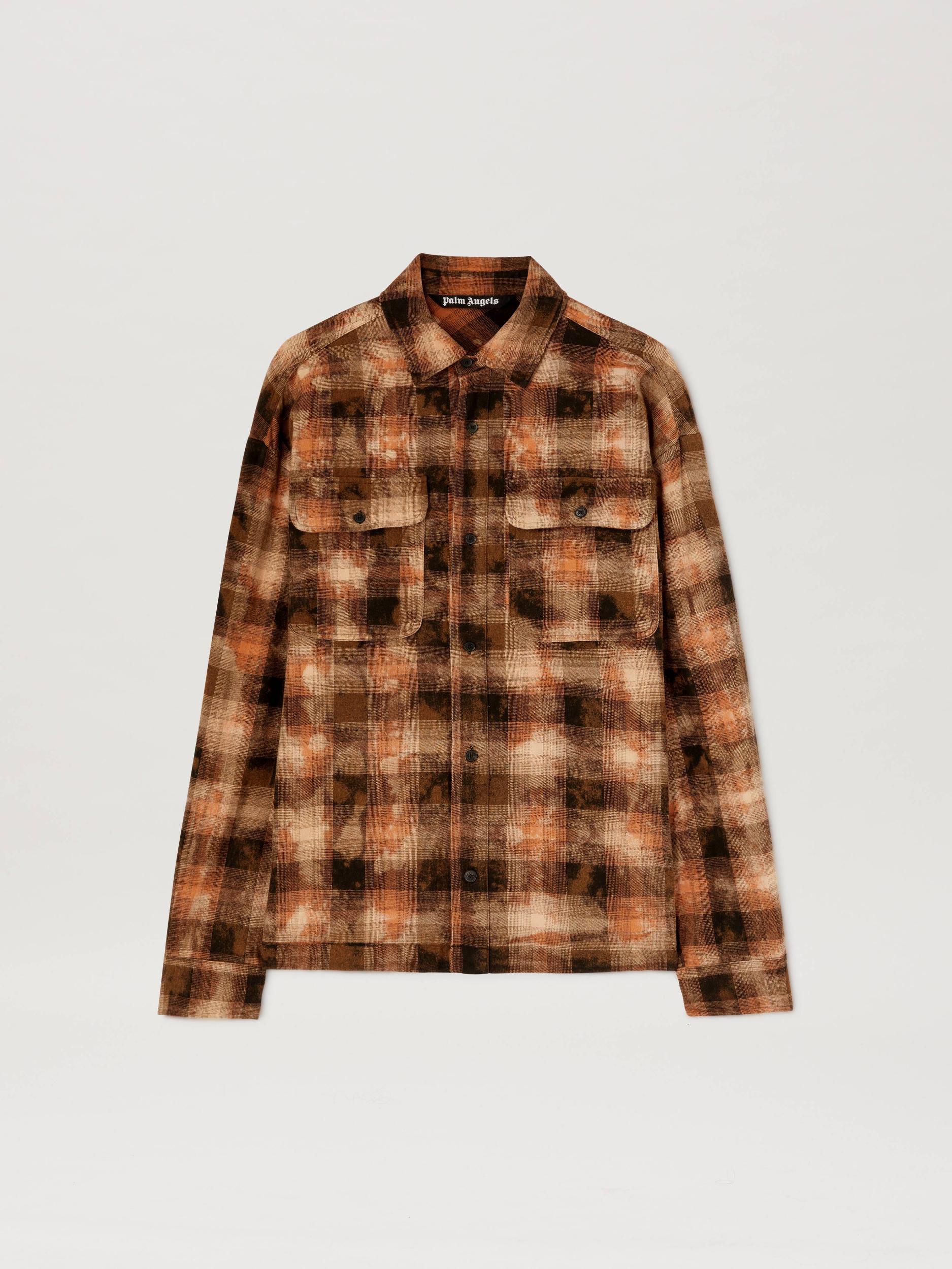 BEAR IN MIND CHECK SHIRT LS ORANGE - BRO Product Image