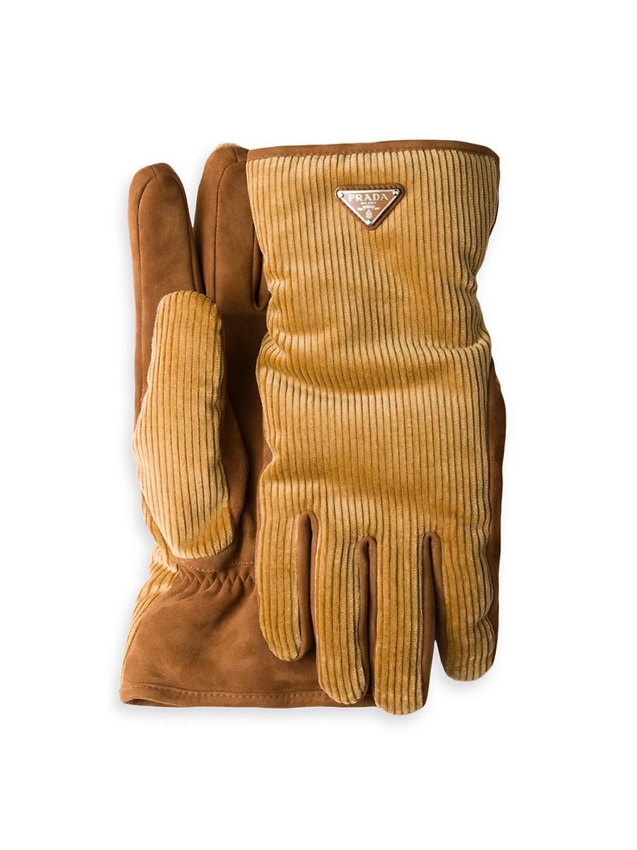 Mens Velluto Coste Corduroy and Suede Gloves Product Image