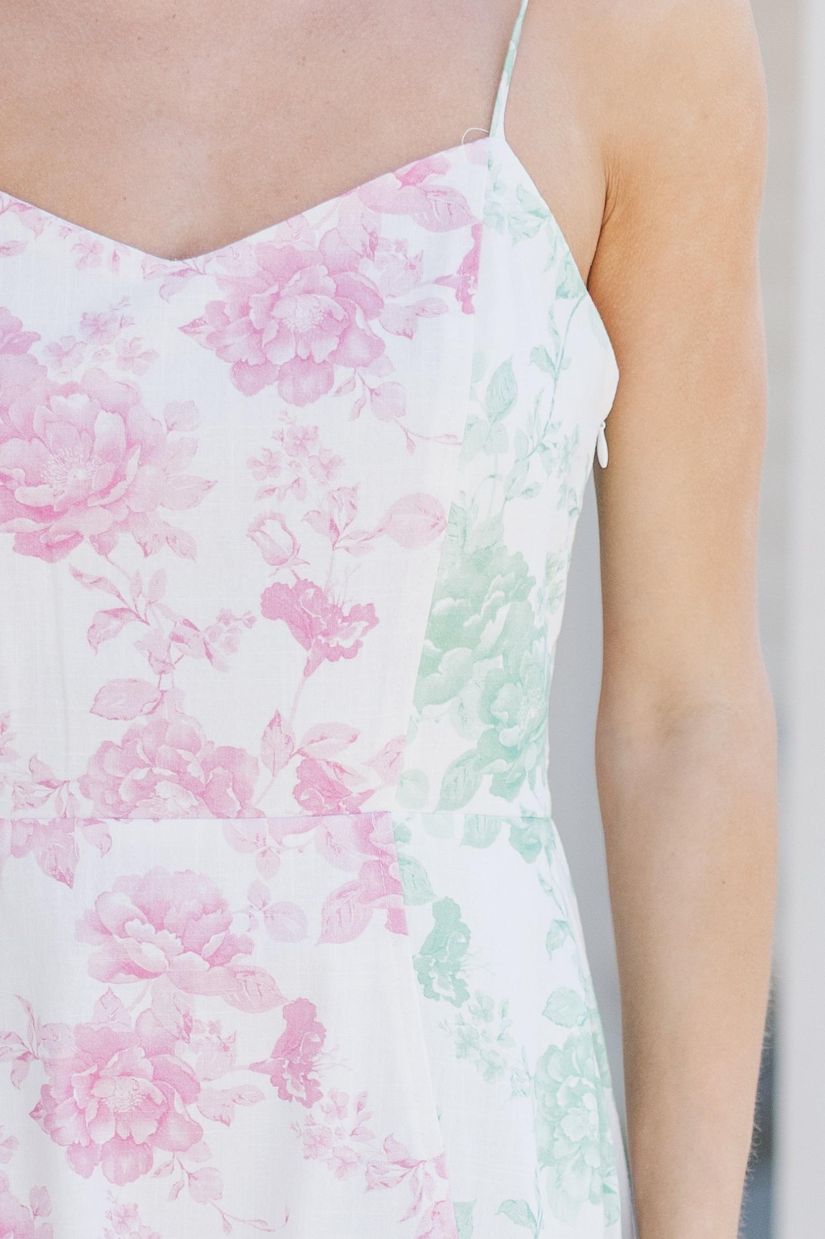 For The Joy Pink Floral Midi Dress Female Product Image