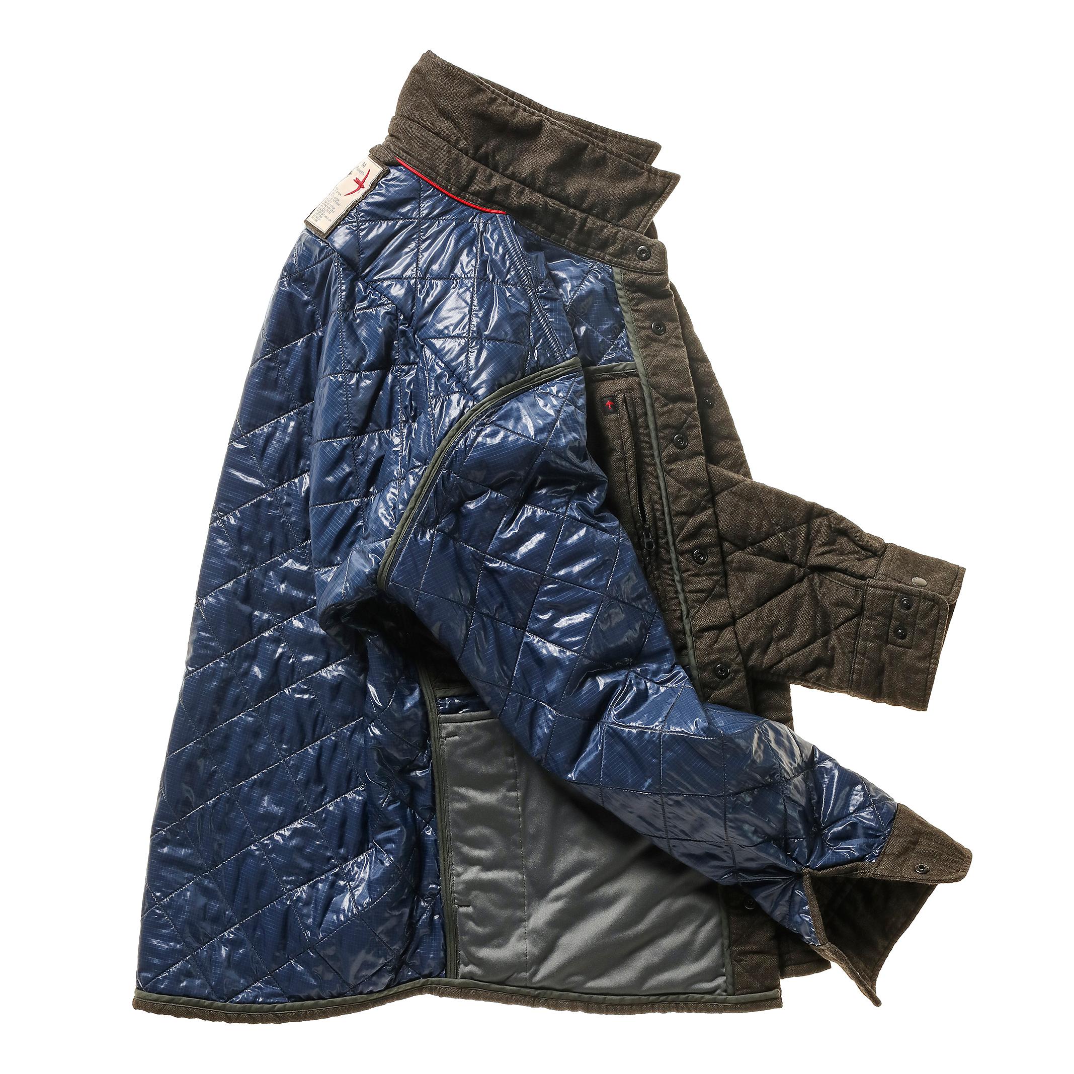 Tick Weave Quilted Shirt Jacket Product Image