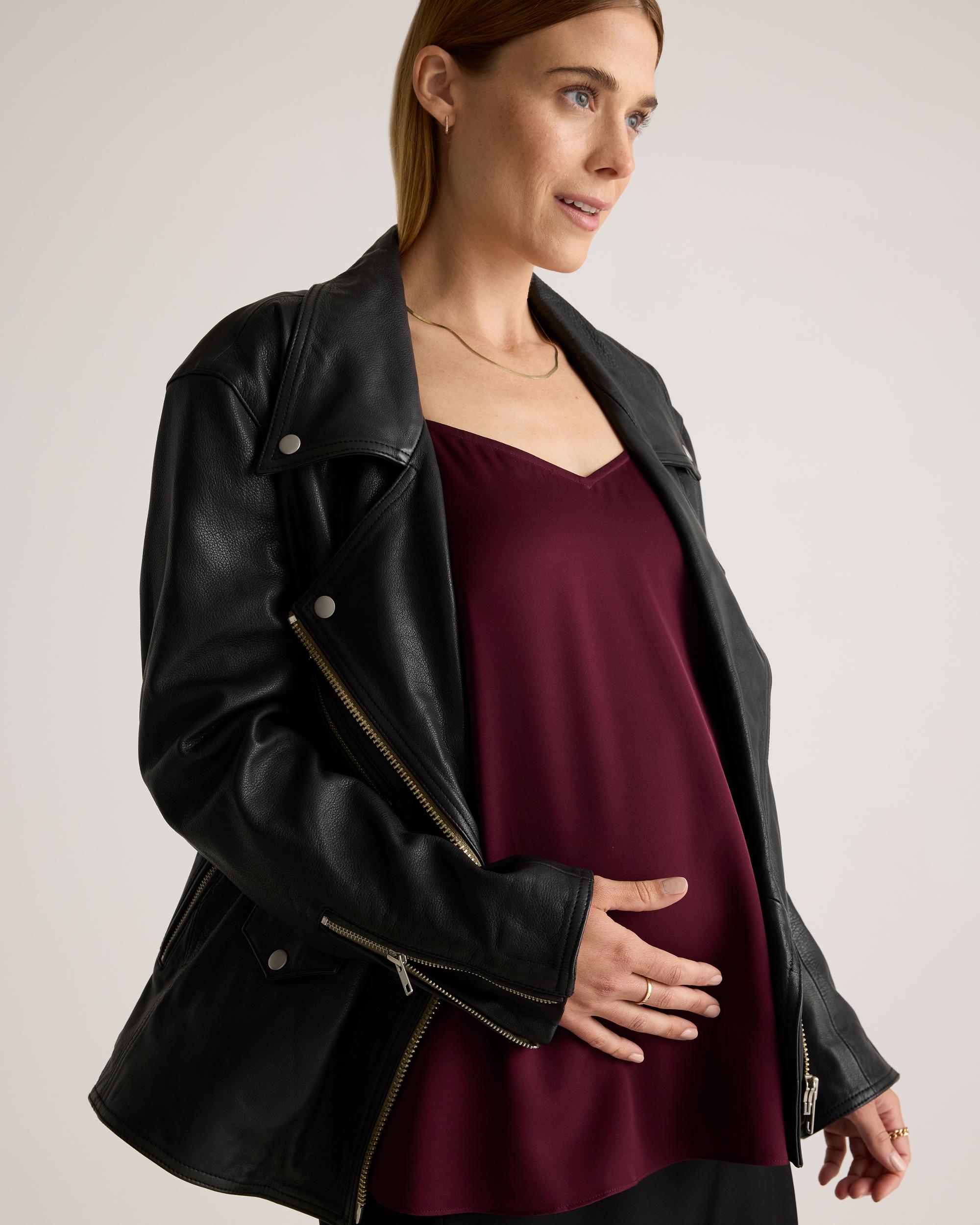 Quince | Women's Washable Stretch Silk V-Neck Maternity Cami Mulberry Silk Product Image