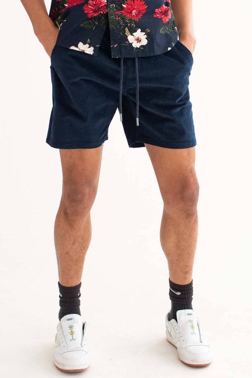 Midnight Navy Corduroy Shorts Product Image