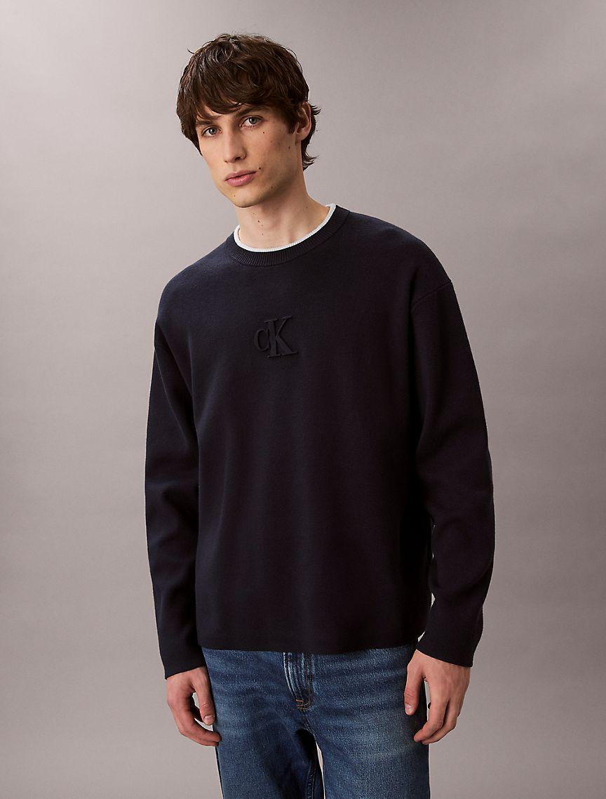 Relaxed Fit Standard Logo Terry Crewneck Sweatshirt Product Image