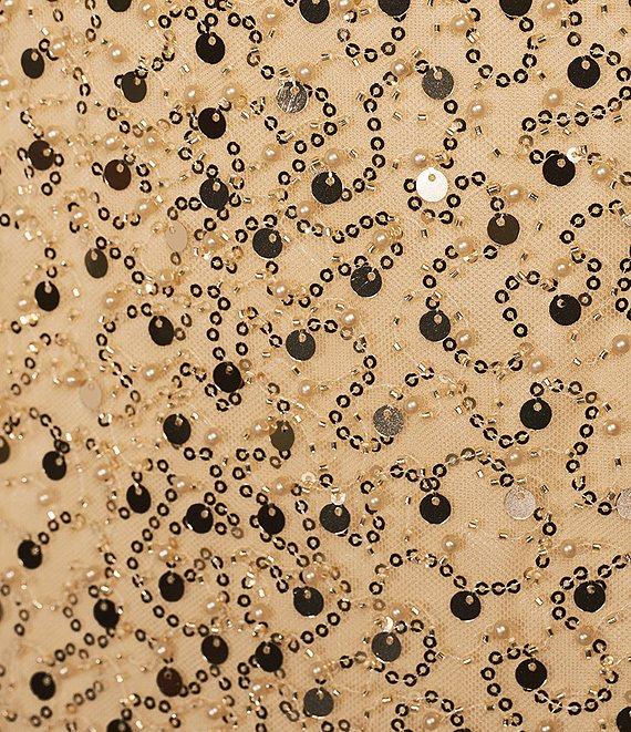 GB Social V-Neck Textured Sequin Dress Product Image