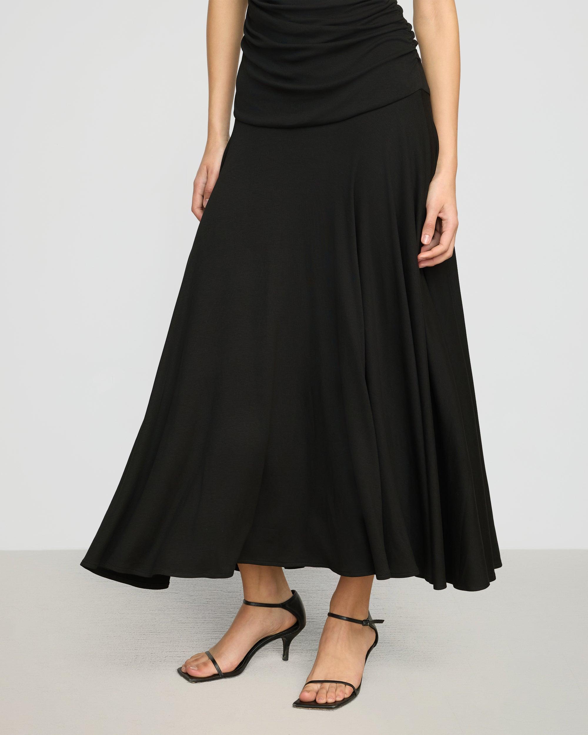 Tamsin Ruched Drop-Waist Maxi Dress Product Image