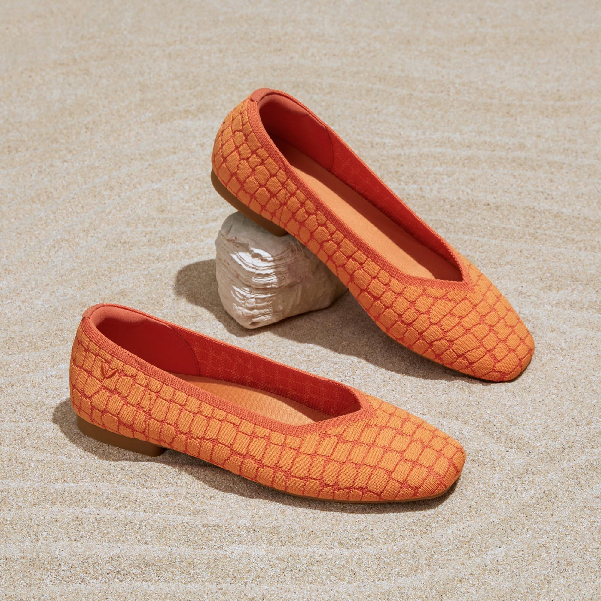 Square-Toe V-Cut Flats (Margot 2.0) Product Image