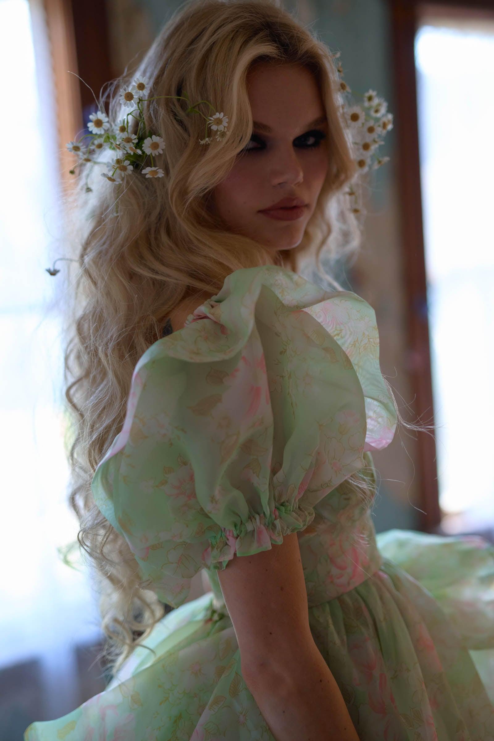 The Acid Trip In Bloom Bridal Gown Product Image