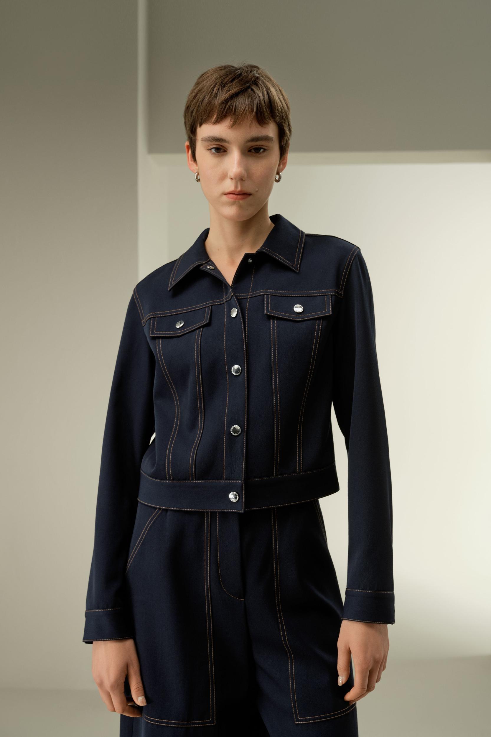 LSxES Denim-Inspired Wool Jacket Product Image