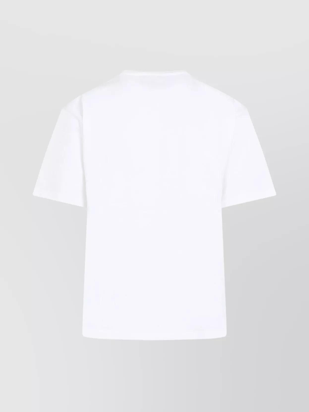 VALENTINO Cotton Crew Neck T-shirt With Graphic Print In White Product Image