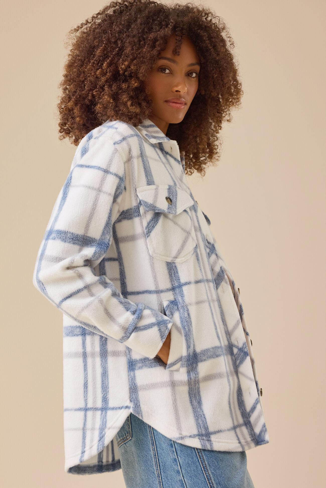 Esme Plaid Fleece Jacket Product Image