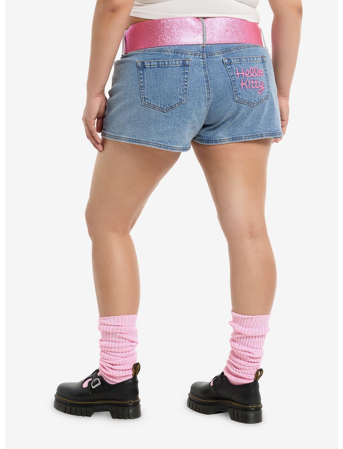 Hello Kitty Rhinestone Micro Shorts With Glitter Belt Plus Size Product Image