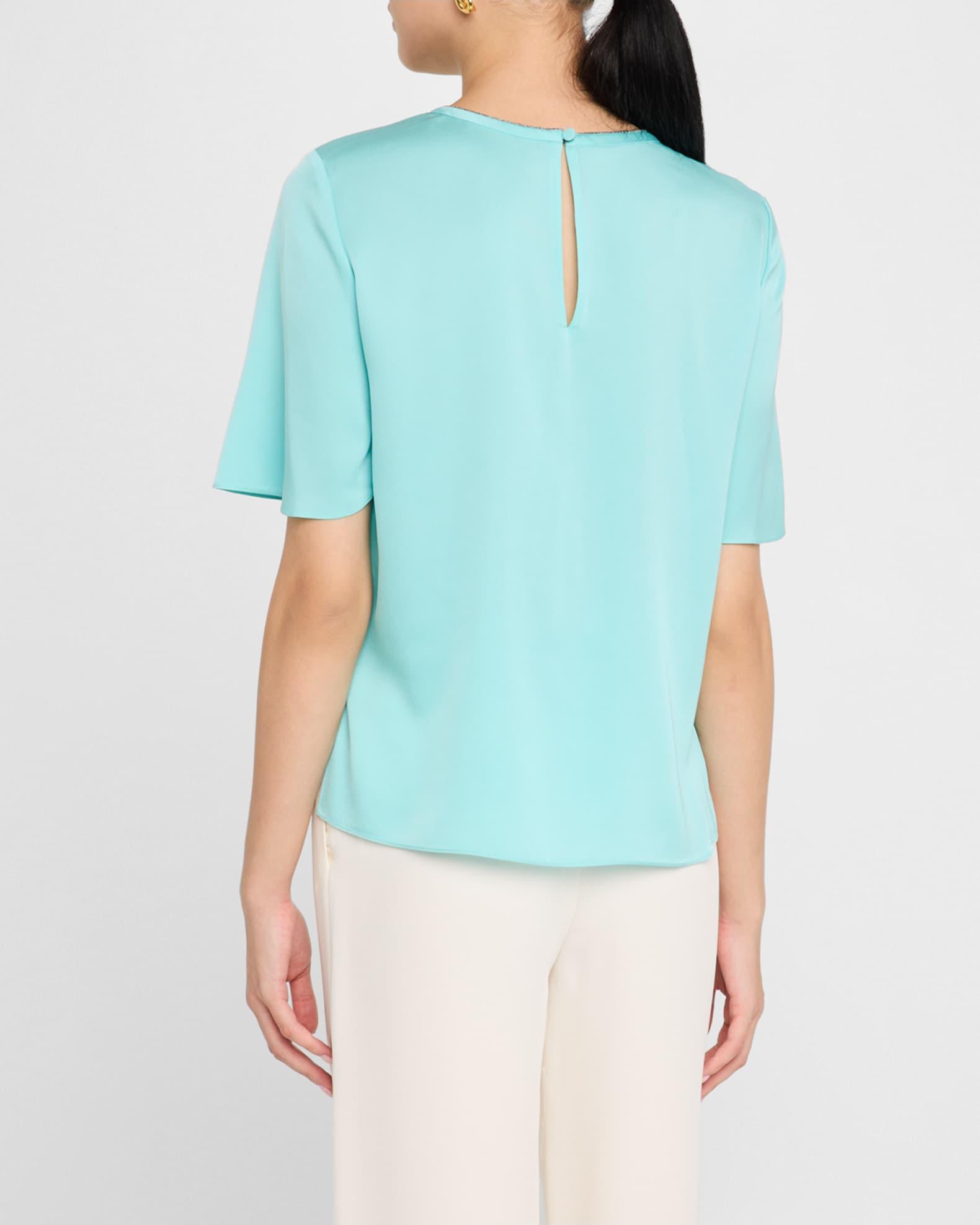 Sylvie Chain-Trim Crewneck Blouse Product Image