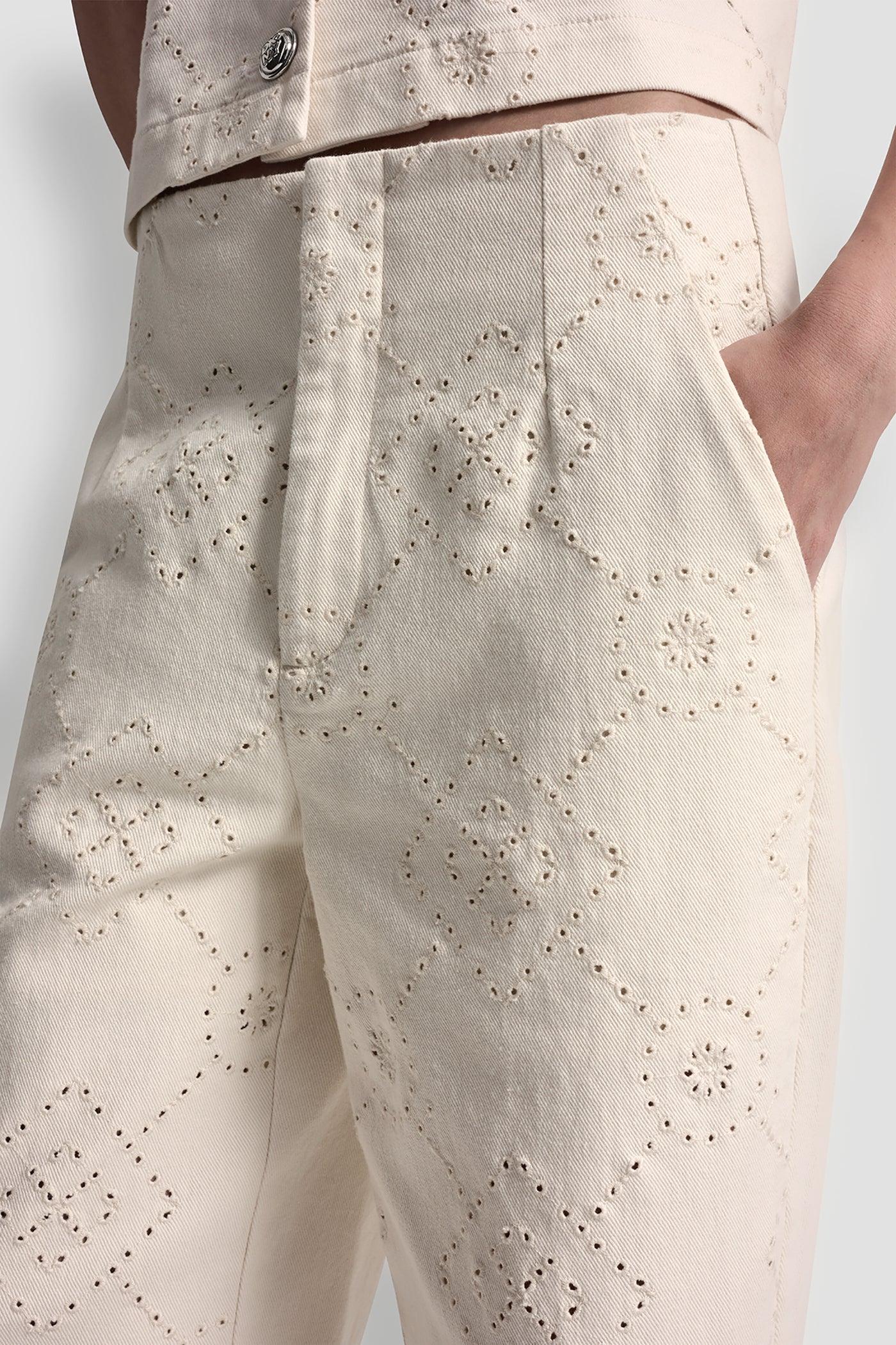HIGH-RISE TWILL WIDE LEG PANT Product Image