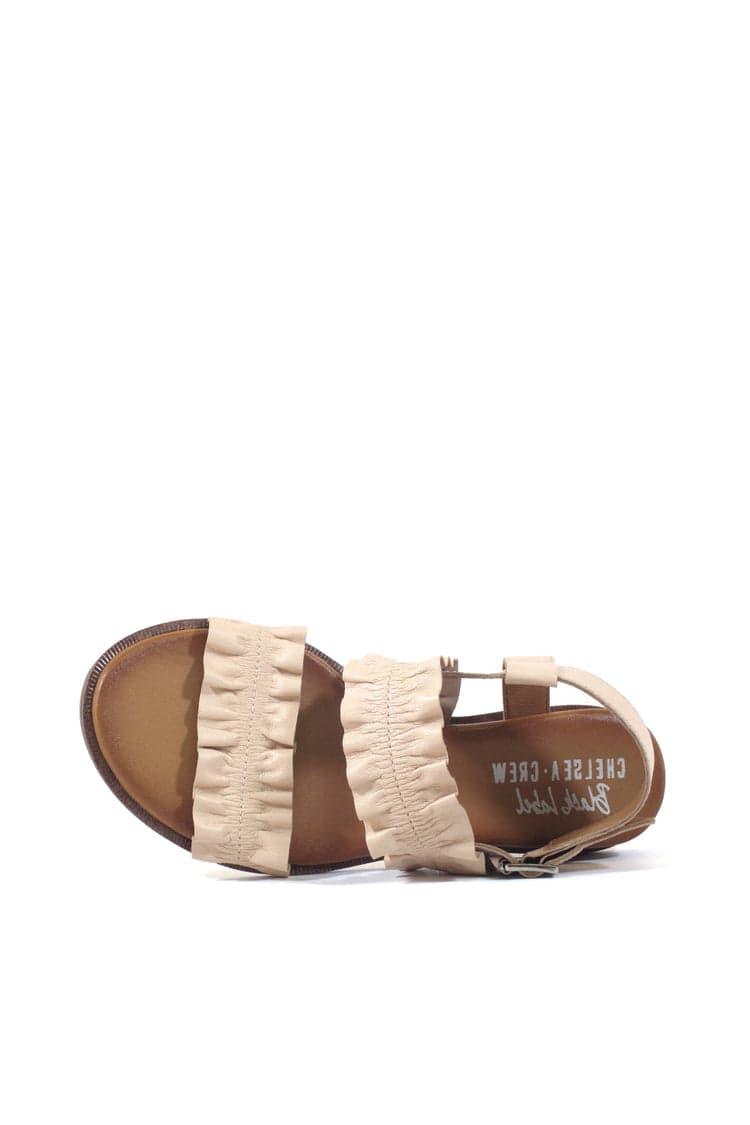 Roche Ruched Leather Sandals Product Image