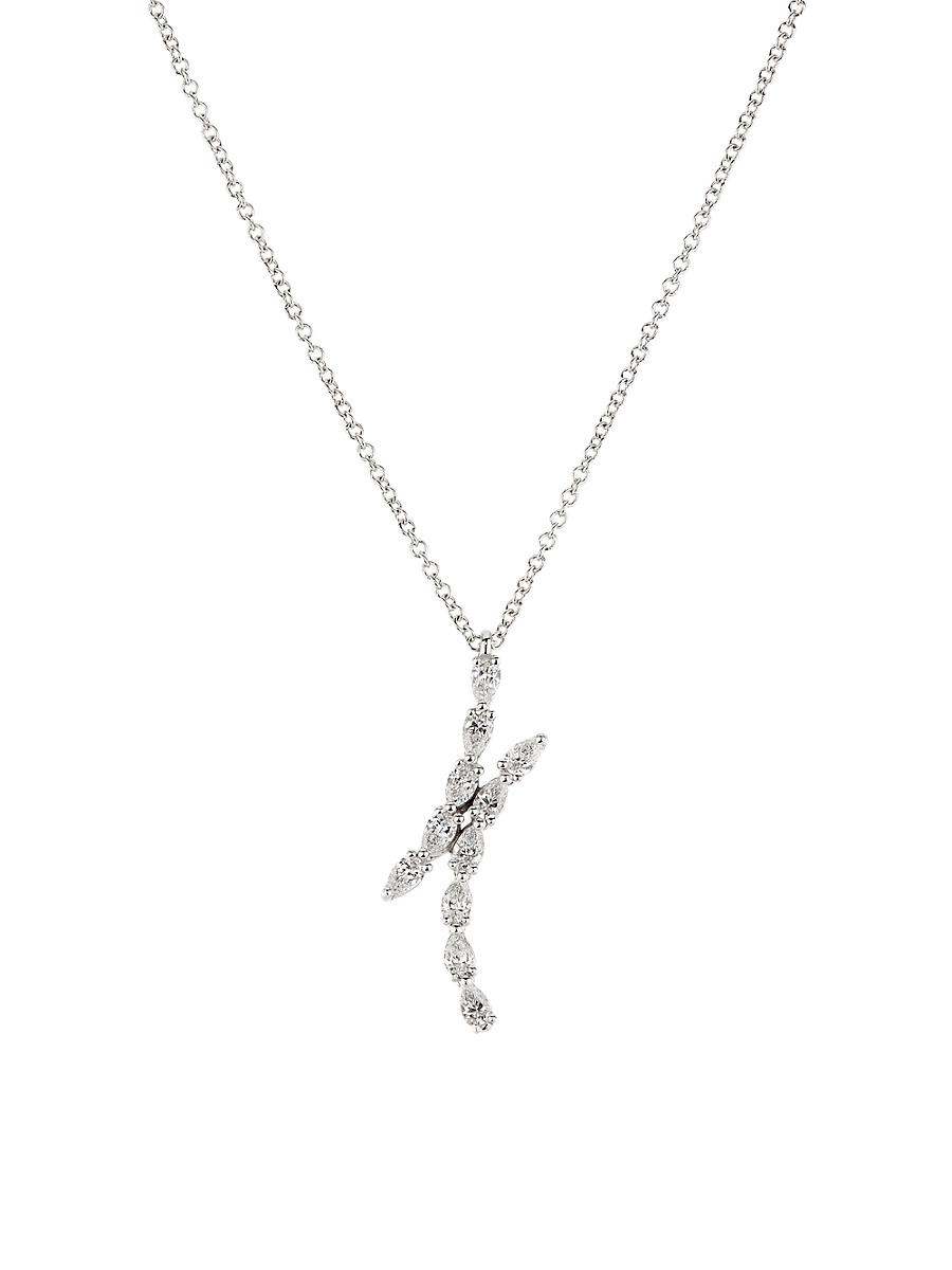 Womens Stilla 18K White Gold & 0.57 TCW Diamond Bypass Pendant Necklace Product Image