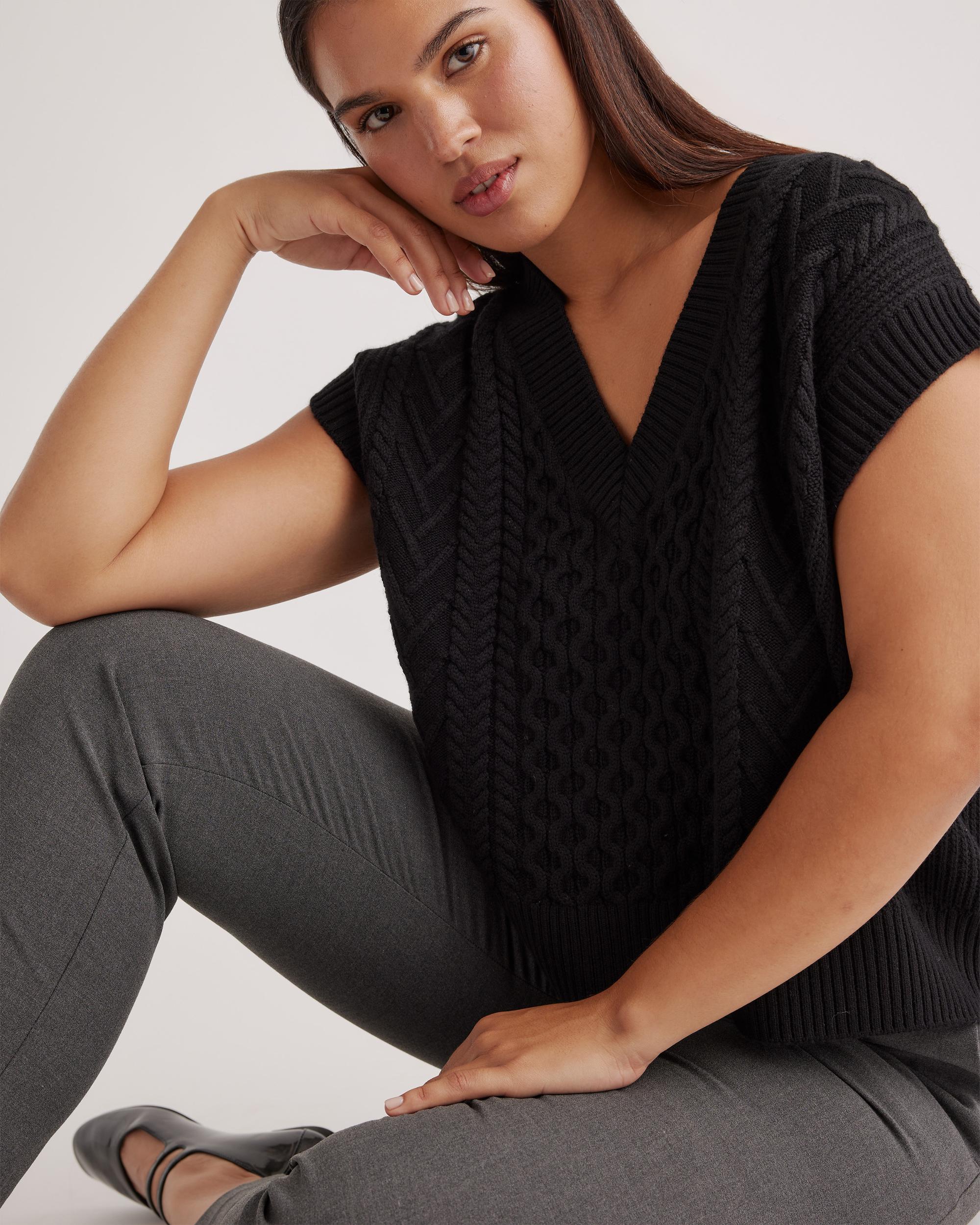 Quince | Women's Australian Merino Wool Cable Sweater Vest Product Image