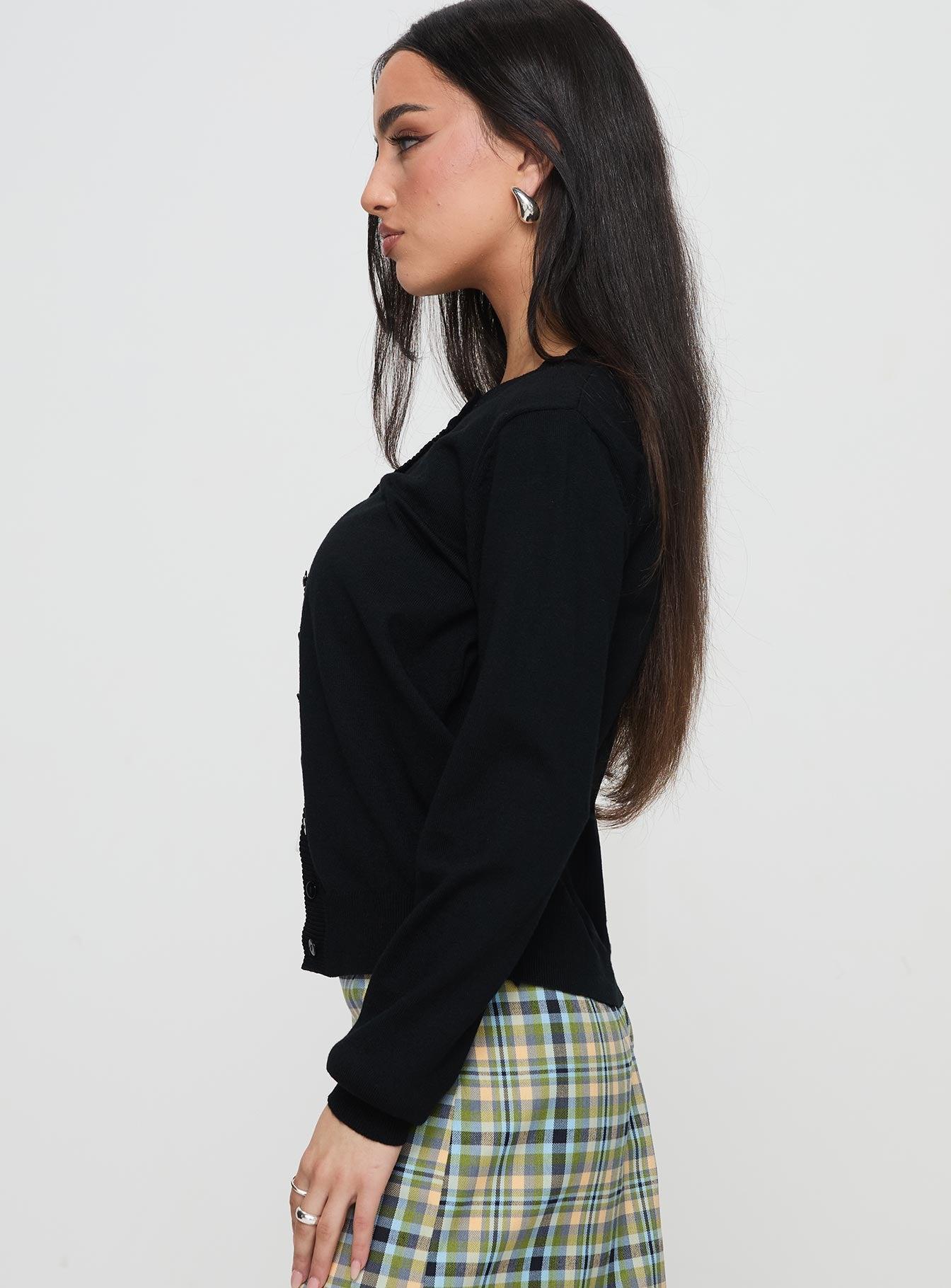 Capeside Knit Cardigan Black Product Image