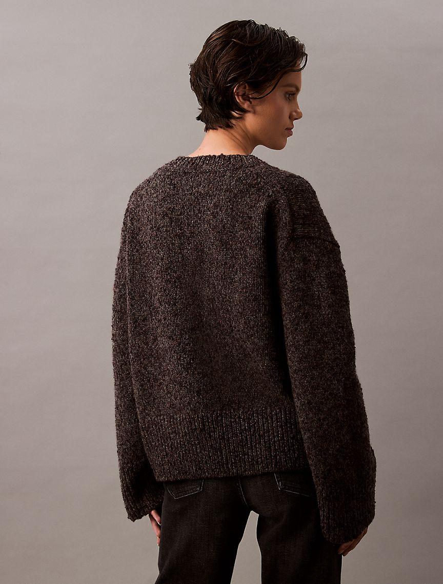 Melange Wool V-Neck Sweater Product Image