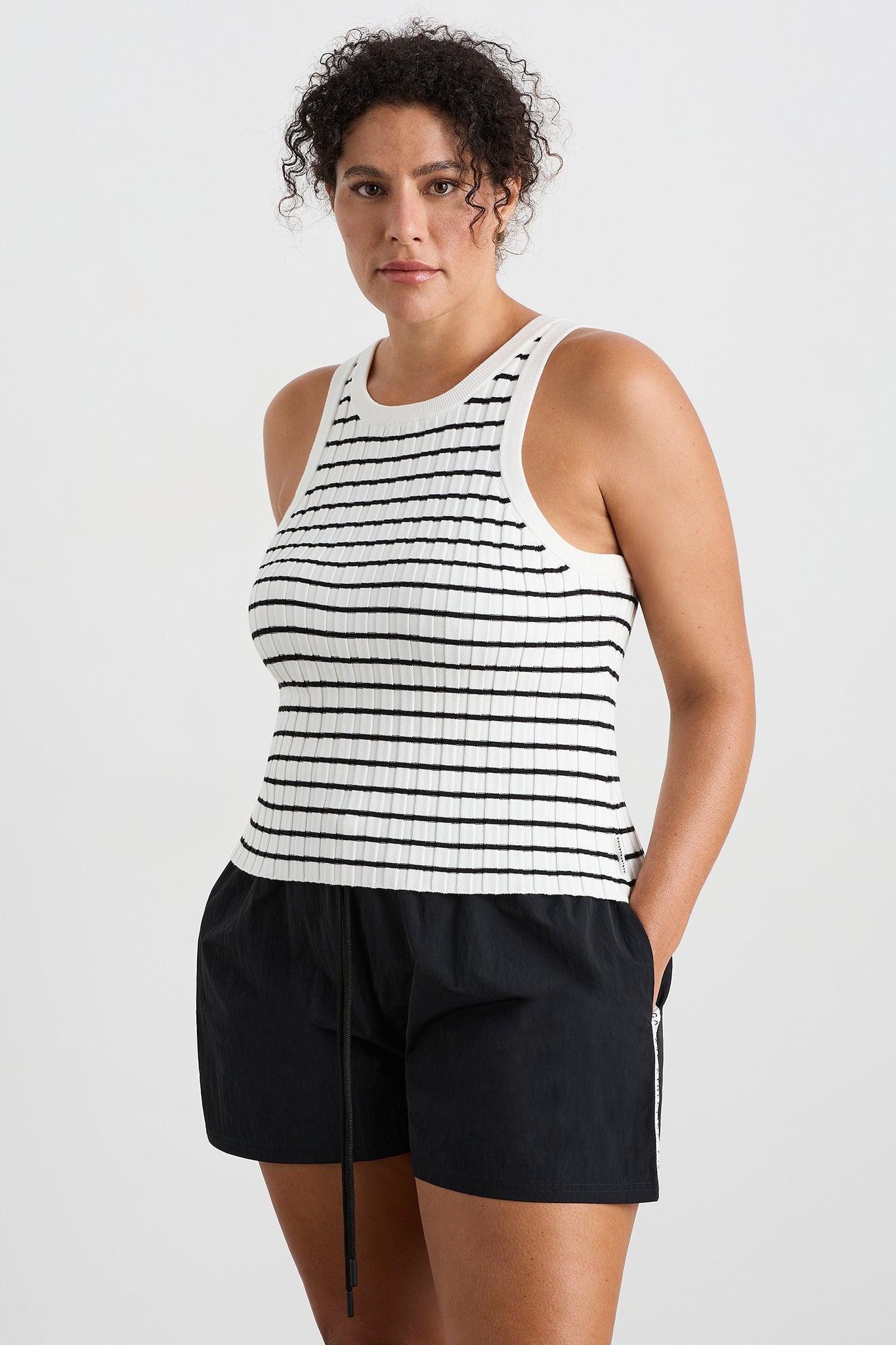 Striped Knitted Logo Tank 135 Product Image
