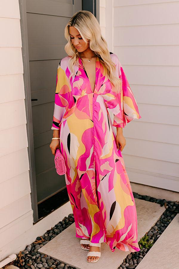 Vacay Moment Maxi Dress in Pink Product Image