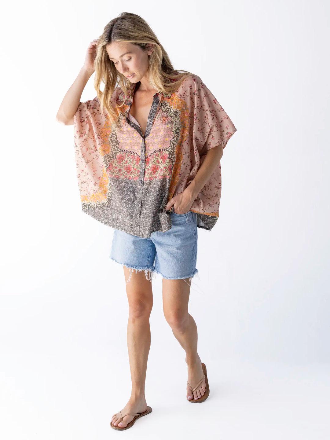 Kelly Oversized Cotton Button Down Product Image