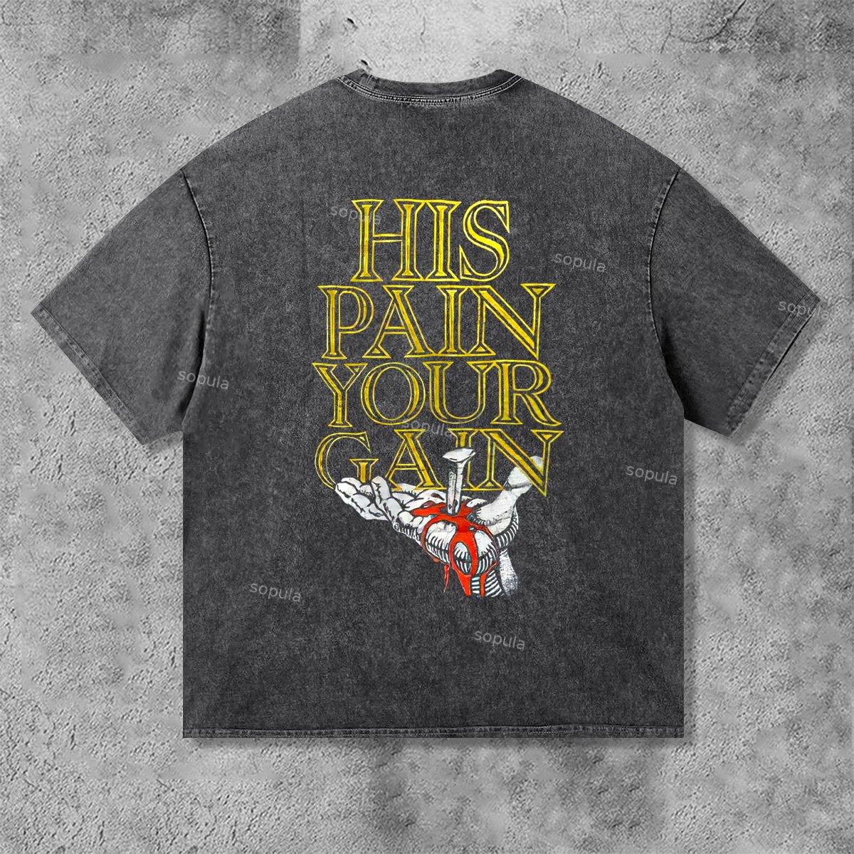 Retro Lord S Gym Print Acid Washed Street T-Shirt Product Image