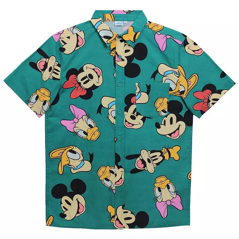 Men's Mickey Mouse And Friends Graphic Button Up,  Product Image