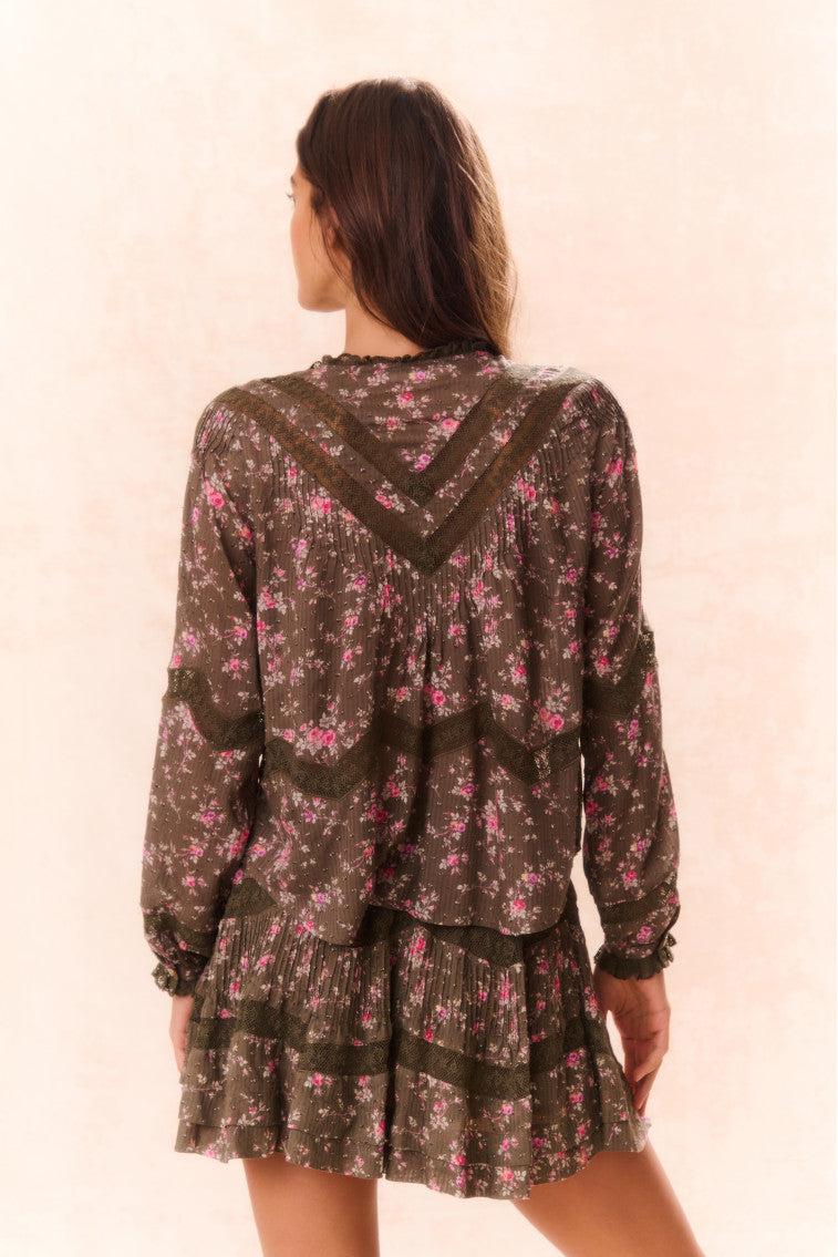 Ravelle Floral Button Down Top Product Image