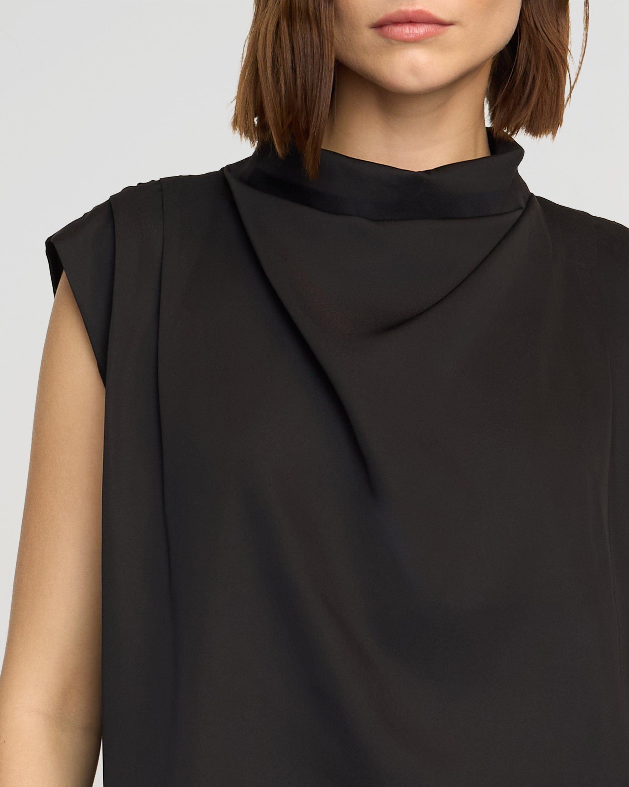 Allegra Gathered-Neck Sleeveless Blouse Product Image