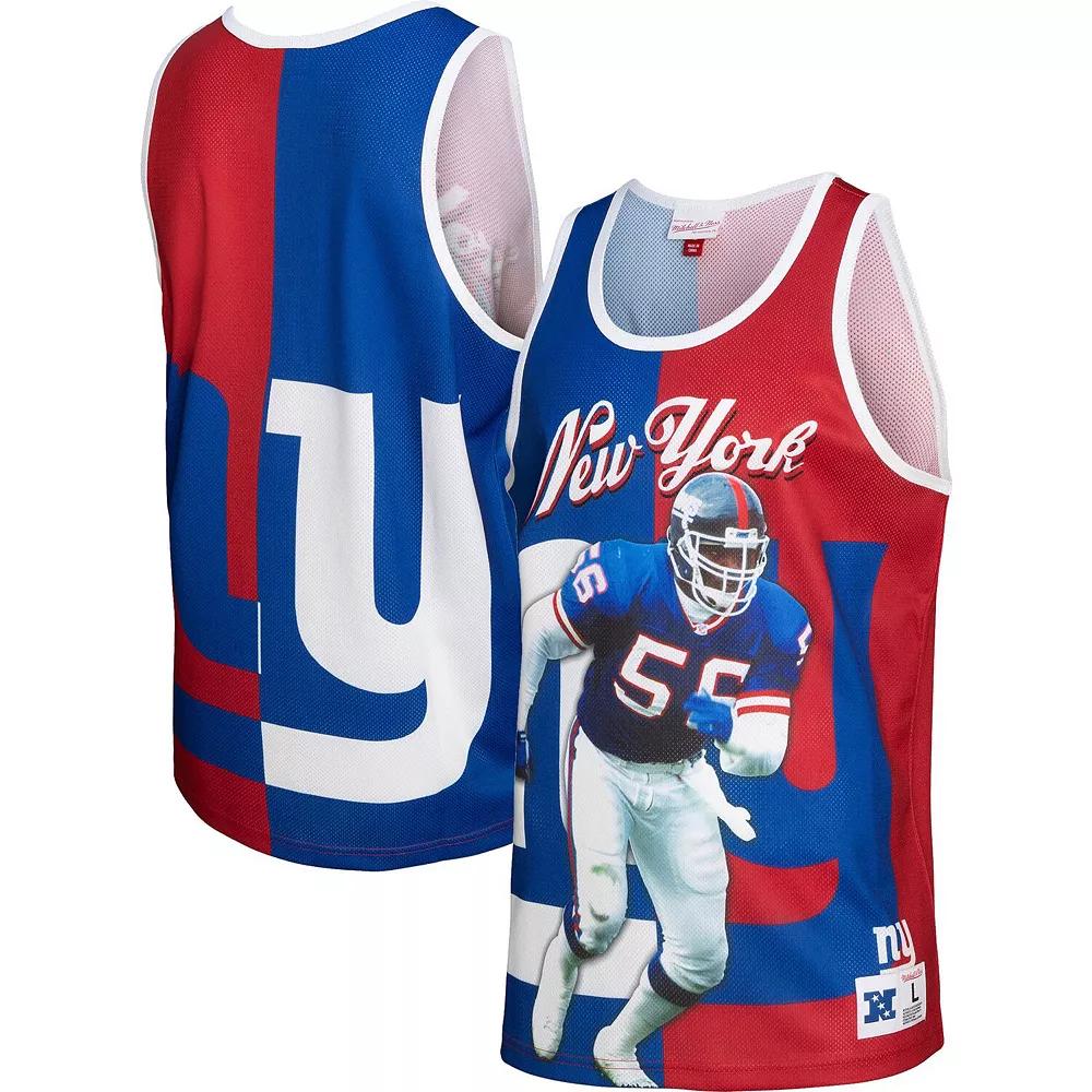 Men's Mitchell & Ness Lawrence Taylor Royal/Red New York Giants Retired Player Graphic Tank Top,  Product Image