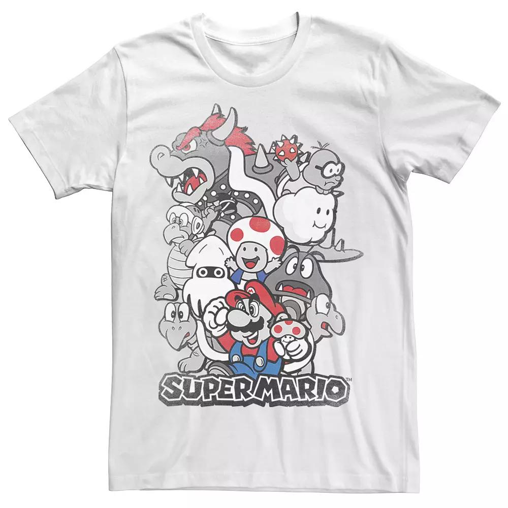 Men's Nintendo Super Mario Kingdom Tee, Size: Small, White Product Image