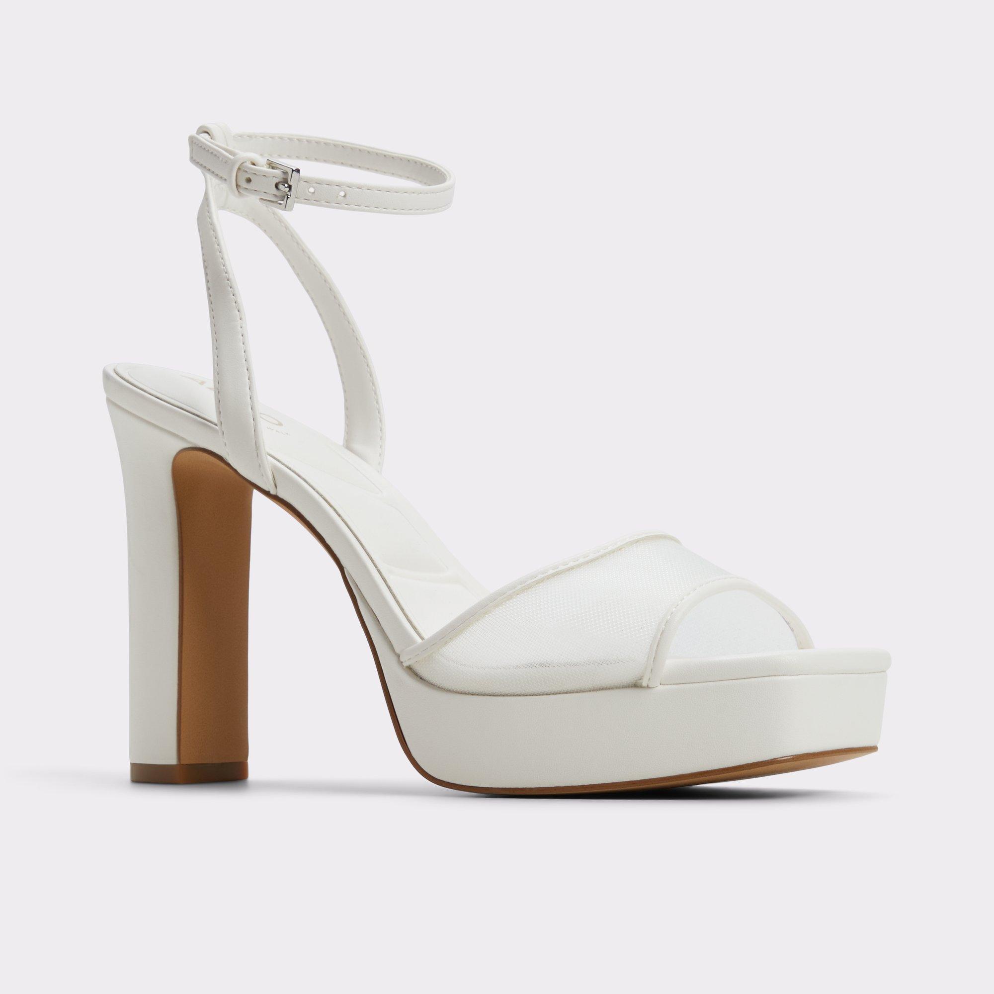 ALDO Chicglimmer - Women's Platform Sandal Sandals - White, Size 9 Product Image