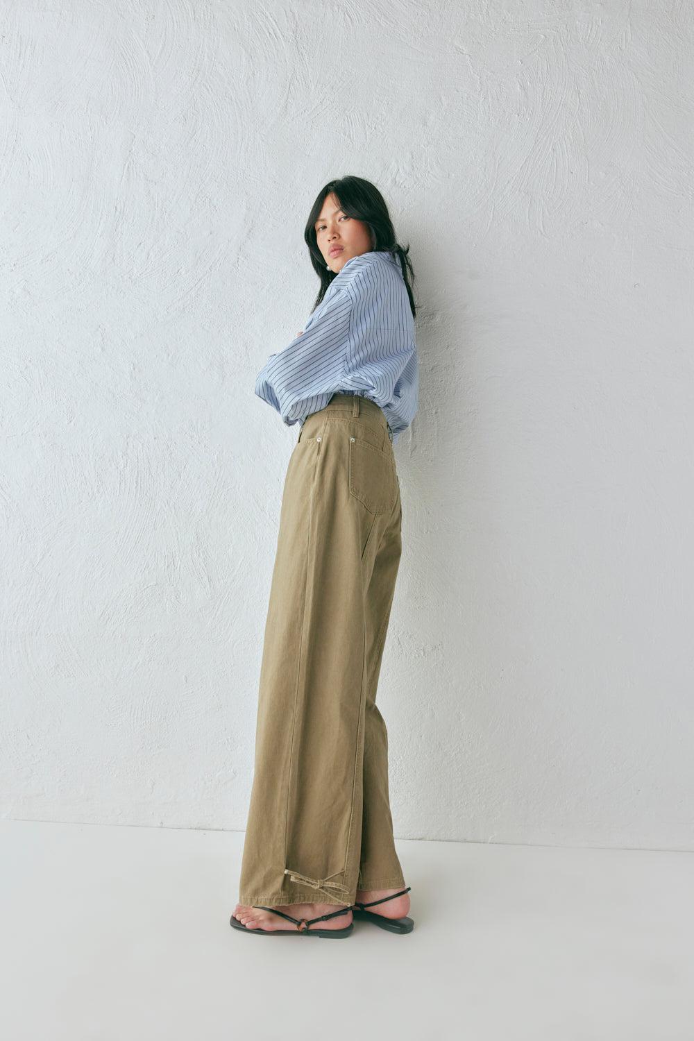 Marnie Denim Jeans Khaki Product Image