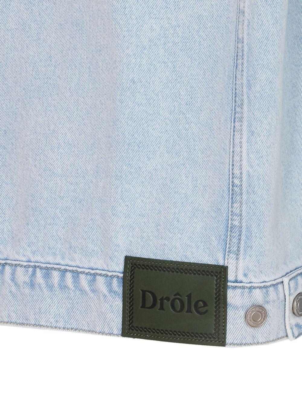 corduroy-collar denim jacket Product Image