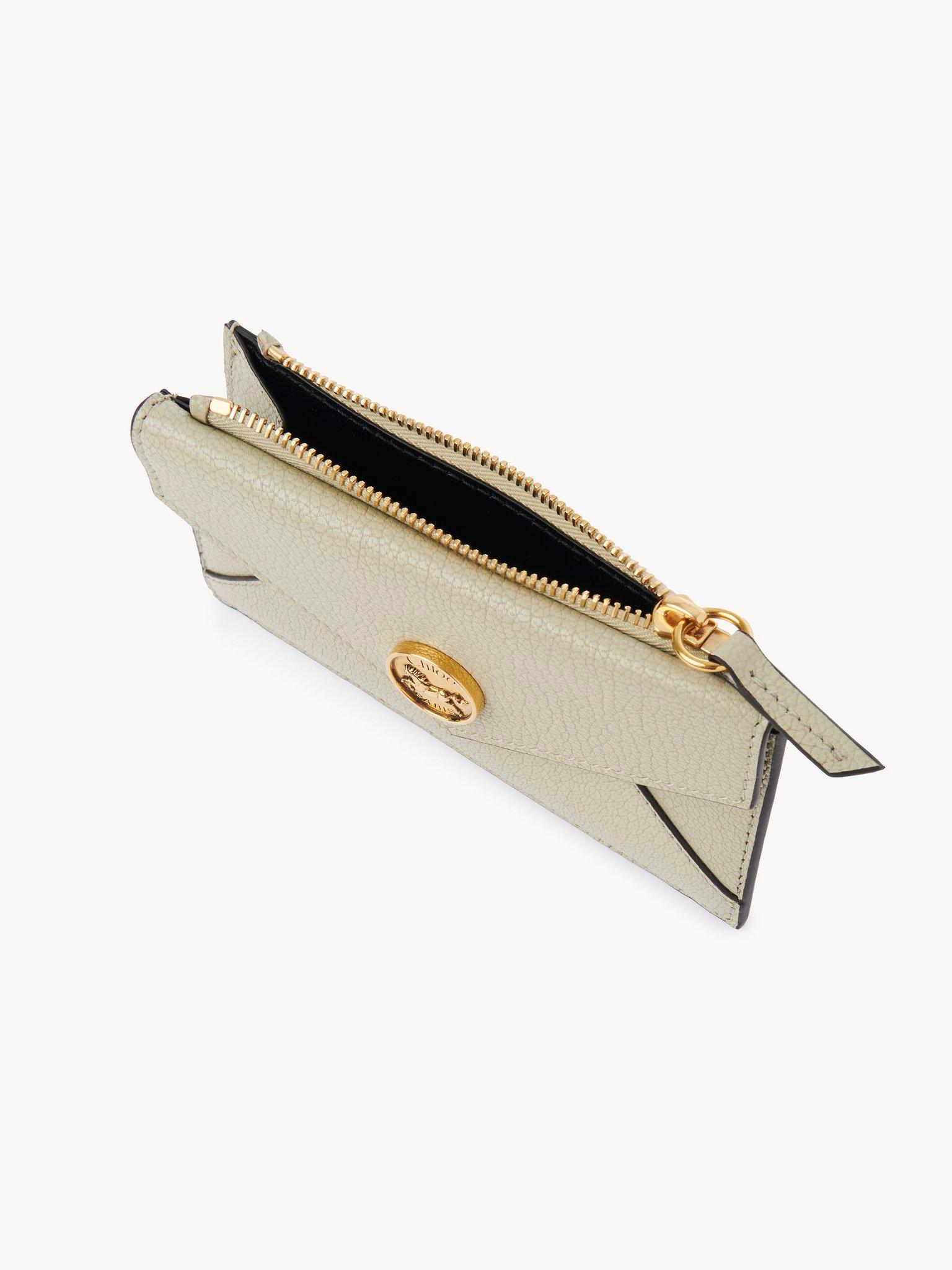 Small Envelope purse with card slots in grained leather Product Image