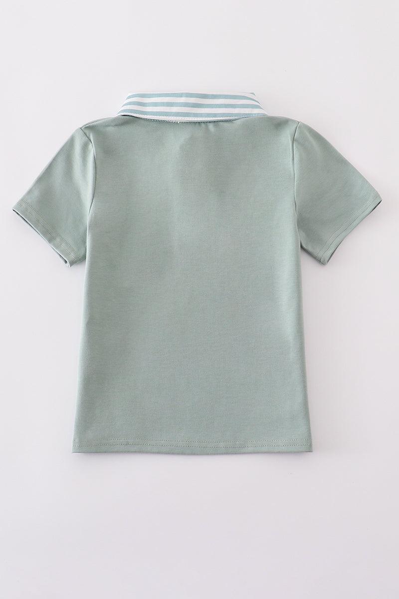 Sage stripe button down shirt Product Image