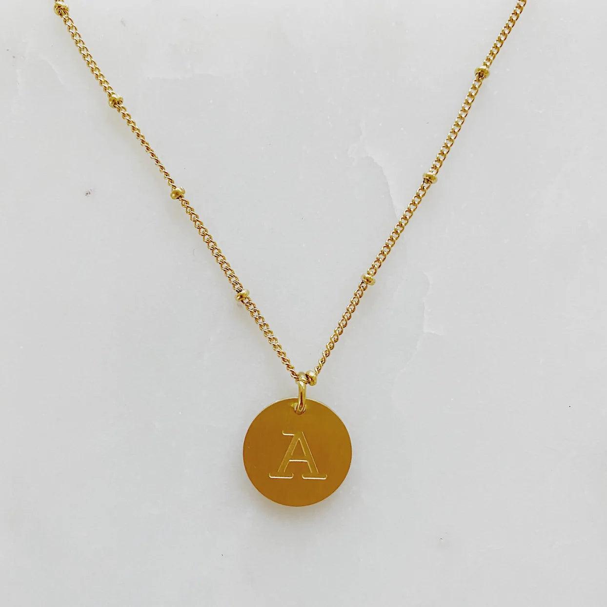 Round Initial Necklace Product Image