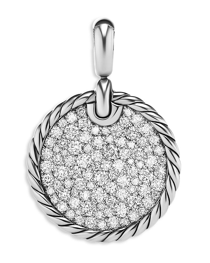 David Yurman Sterling Elements Diamond Pave Disc Pendant Product Image